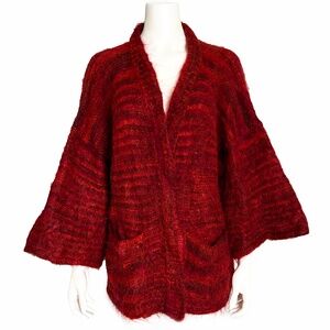 Bonnie Cashin Cardigan The Knittery Rare Kimono Sleeve Mohair Knit Sweater 70s